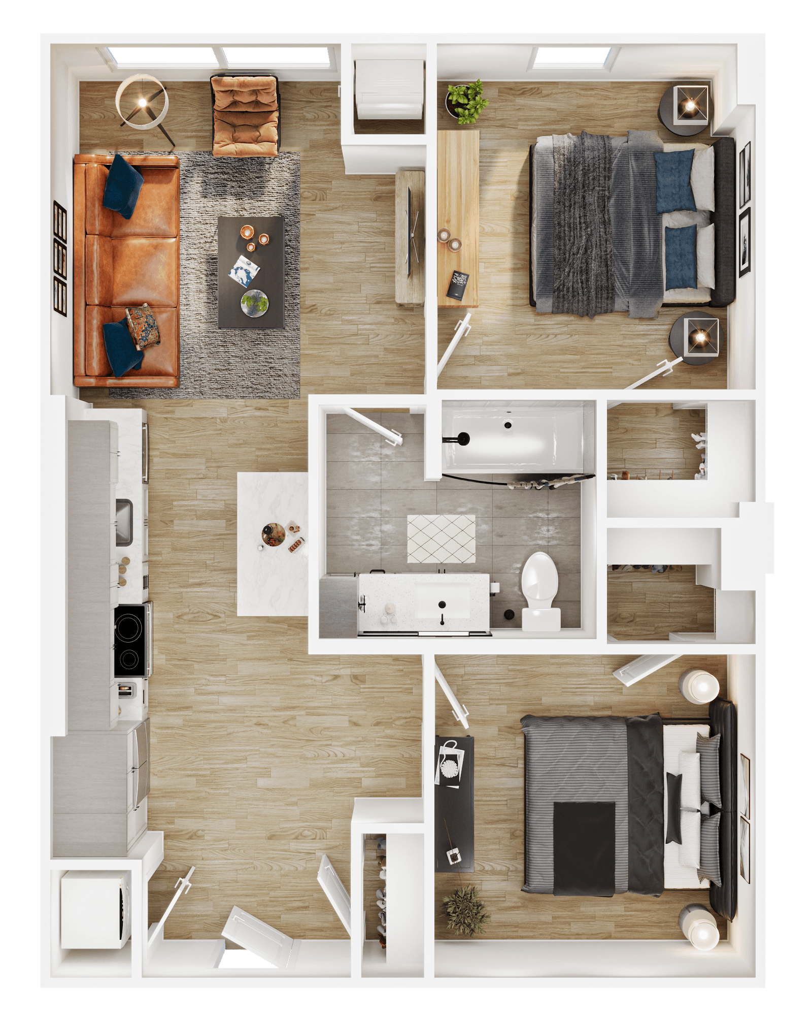 Floor plan layout diagram for B2